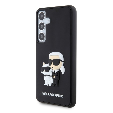 Husa pentru Samsung Galaxy S24 Plus - Karl Lagerfeld 3D Design (KLHCS24M3DRKCNK) - Rubber KarlandChoupette