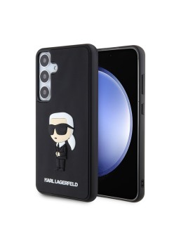 Husa pentru Samsung Galaxy S24 Plus - Karl Lagerfeld 3D Design (KLHCS24M3DRKINK) - Rubber Ikonik