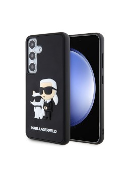 Husa pentru Samsung Galaxy S24 - Karl Lagerfeld 3D Design (KLHCS24S3DRKCNK) - Rubber KarlandChoupette