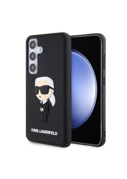 Husa pentru Samsung Galaxy S24 - Karl Lagerfeld 3D Design (KLHCS24S3DRKINK) - Rubber Ikonik
