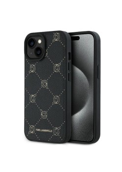 Husa iPhone 15 Plus - Karl Lagerfeld Leather MagSafe (KLHMP15MPGKHPHK) - Karl Head