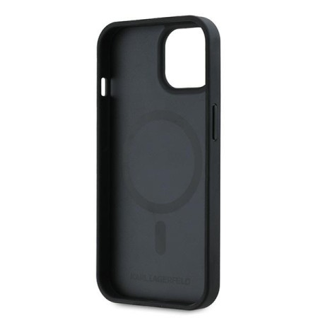 Husa iPhone 15 Plus - Karl Lagerfeld Leather MagSafe (KLHMP15MPGKHPHK) - Karl Head