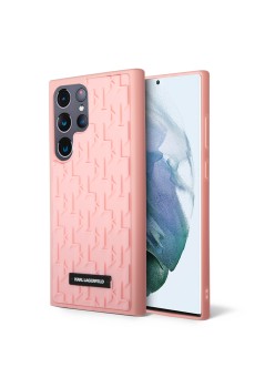 Husa pentru Samsung Galaxy S23 Ultra - Karl Lagerfeld 3D Design (KLHCS23LRUPKLPP) - Pink Monogram