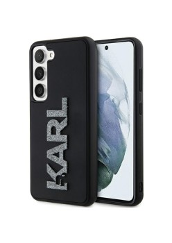 Husa pentru Samsung Galaxy S23 Plus - Karl Lagerfeld 3D Design (KLHCS23M3DMBKCK) - Rubber Glitter Logo