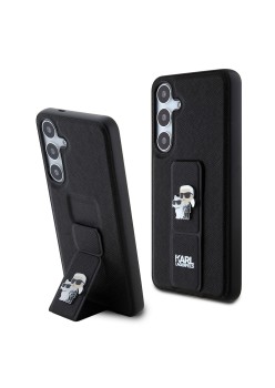 Husa pentru Samsung Galaxy S24 Plus - Karl Lagerfeld Saffiano Gripstand (KLHCS24MGSAKCPK) - KarlandChoupette