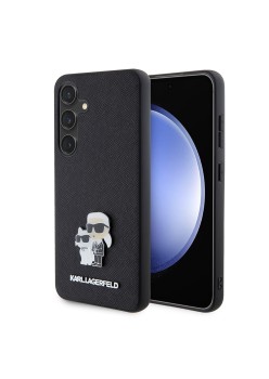 Husa pentru Samsung Galaxy S24 - Karl Lagerfeld Saffiano (KLHCS24SPSAKCMPK) - KarlandChoupette Metal Pin