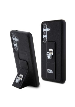Husa pentru Samsung Galaxy S24 - Karl Lagerfeld Saffiano Gripstand (KLHCS24SGSAKCPK) - KarlandChoupette