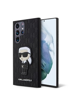 Husa pentru Samsung Galaxy S23 Ultra - Karl Lagerfeld Saffiano (KLHCS23LSAKLHKPK) - Monogram Ikonik