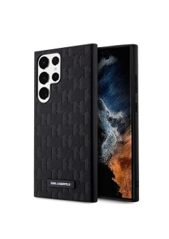 Husa pentru Samsung Galaxy S23 Ultra - Karl Lagerfeld Saffiano (KLHCS23LSAKLHPK) - Mono Metal Logo