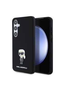 Husa pentru Samsung Galaxy S24 Plus - Karl Lagerfeld Silicone (KLHCS24MSMHKNPK) - Ikonik Metal Pin