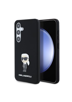 Husa pentru Samsung Galaxy S24 - Karl Lagerfeld Silicone (KLHCS24SSMHKNPK) - Ikonik Metal Pin