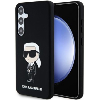 Husa pentru Samsung Galaxy S24 - Karl Lagerfeld Silicone (KLHCS24SSNIKBCK) - Ikonik