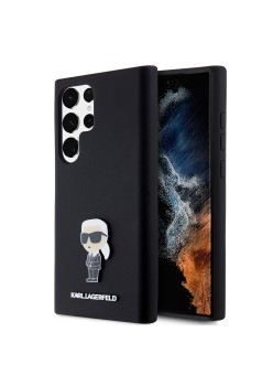 Husa pentru Samsung Galaxy S23 Ultra (KLHCS23LSMHKNPK) - Karl Lagerfeld Silicone - Ikonik Metal Pin