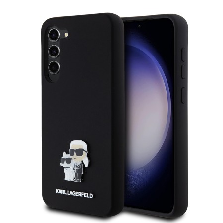Husa pentru Samsung Galaxy S23 Plus - Karl Lagerfeld Silicone (KLHCS23MSMHKCNPK) - KarlandChoupette Metal Pin