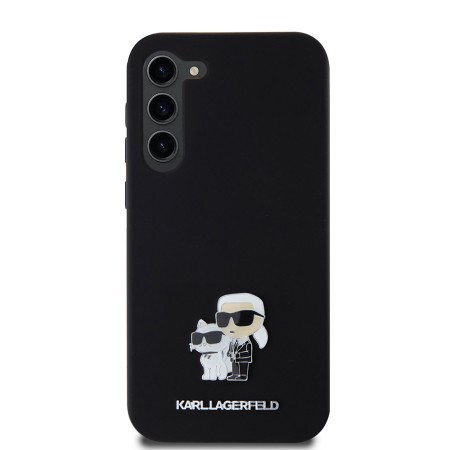 Husa pentru Samsung Galaxy S23 Plus - Karl Lagerfeld Silicone (KLHCS23MSMHKCNPK) - KarlandChoupette Metal Pin