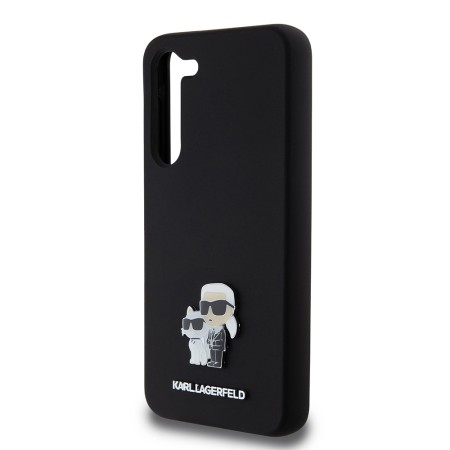 Husa pentru Samsung Galaxy S23 Plus - Karl Lagerfeld Silicone (KLHCS23MSMHKCNPK) - KarlandChoupette Metal Pin