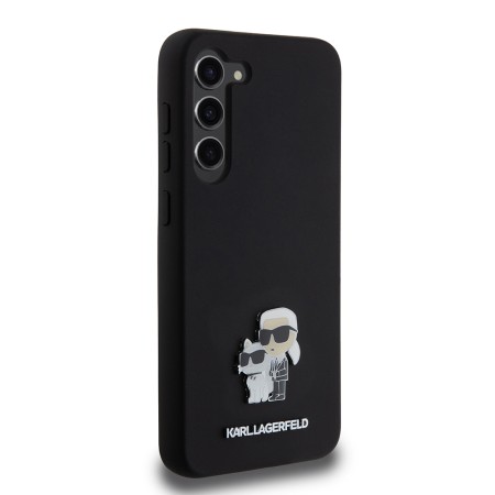 Husa pentru Samsung Galaxy S23 Plus - Karl Lagerfeld Silicone (KLHCS23MSMHKCNPK) - KarlandChoupette Metal Pin