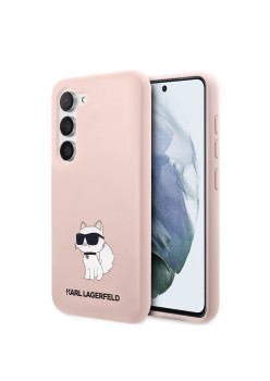 Husa pentru Samsung Galaxy S23 Plus - Karl Lagerfeld Silicone (KLHCS23MSNCHBCP) - Pink Choupette