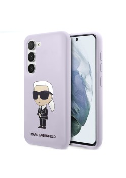 Husa pentru Samsung Galaxy S23 Plus - Karl Lagerfeld Silicone (KLHCS23MSNIKBCU) - Purple Ikonik