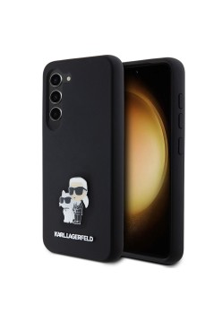 Husa pentru Samsung Galaxy S23 - Karl Lagerfeld Silicone (KLHCS23SSMHKCNPK) - KarlandChoupette Metal Pin