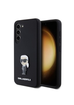 Husa pentru Samsung Galaxy S23 - Karl Lagerfeld Silicone (KLHCS23SSMHKNPK) - Ikonik Metal Pin