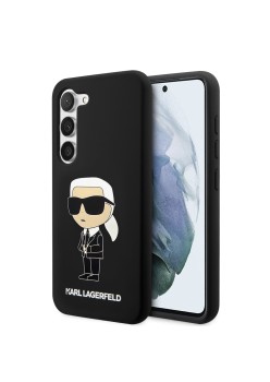 Husa pentru Samsung Galaxy S23 - Karl Lagerfeld Silicone (KLHCS23SSNIKBCK) - Ikonik