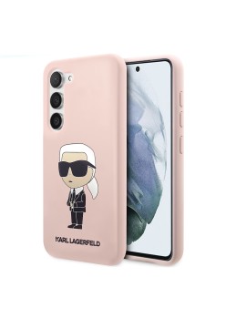 Husa pentru Samsung Galaxy S23 - Karl Lagerfeld Silicone (KLHCS23SSNIKBCP) - Pink Ikonik
