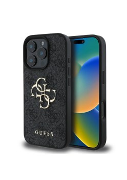Husa pentru iPhone 16 Pro - Guess Hardcase 4G Big Logo (GUHCP16L4GMGGR) - Black