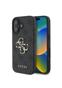 Husa pentru iPhone 16 - Guess Hardcase 4G Big Logo (GUHCP16S4GMGGR) - Black