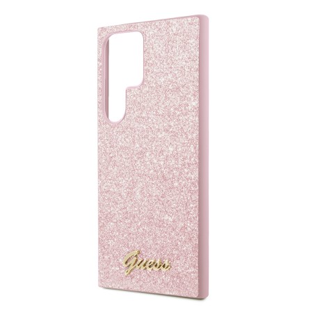 Husa pentru Samsung Galaxy S24 Ultra - Guess Glitter Script (GUHCS24LHGGSHD) - Gold
