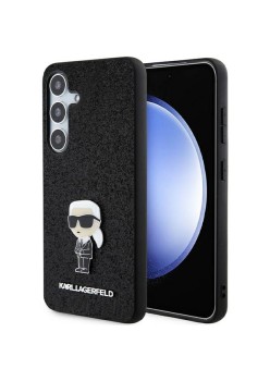 Husa pentru Samsung Galaxy S24 Plus - Karl Lagerfeld Hardcase Fixed Glitter (KLHCS24MGKNPSK) - Ikonik Logo