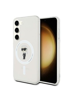 Husa pentru Samsung Galaxy S24 - Karl Lagerfeld IML Luxury MagSafe (KLHMS24SHFCKNOT) - Transparent Ikonik