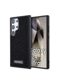 Husa Samsung Galaxy S24 Ultra - Karl Lagerfeld Hardcase Rhinestone (KLHCS24LHDSPRK) - Logo Metal Plate