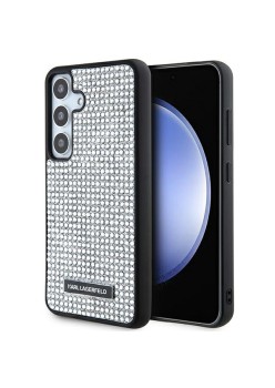 Husa Samsung Galaxy S24 - Karl Lagerfeld Hardcase Rhinestone (KLHCS24SHDSPRS) - Silver Metal Logo