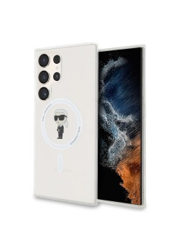 Husa pentru Samsung Galaxy S23 Ultra - Karl Lagerfeld IML MagSafe (KLHMS23LHFCKNOT) - Transparent Ikonik