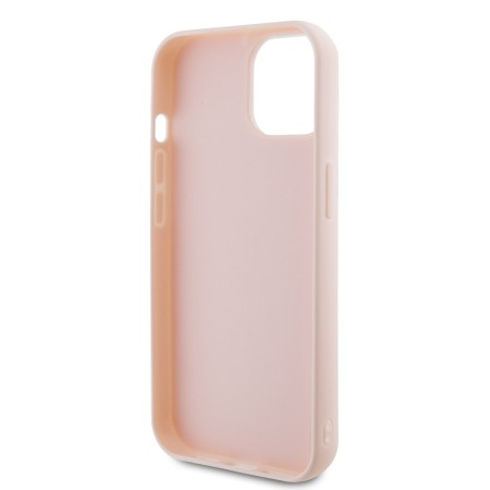 Husa pentru iPhone 15 / iPhone 14 / iPhone 13 - Karl Lagerfeld 3D Design (KLHCP15S3DMBKCP) - Pink Rubber Glitter Logo