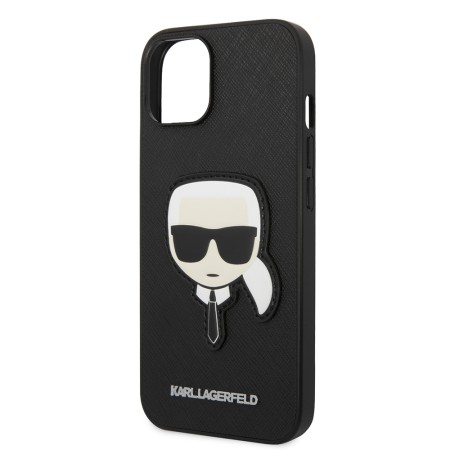 Husa pentru iPhone 14 Plus / iPhone 15 Plus - Karl Lagerfeld Saffiano (KLHCP14MSAPKHK) - Karls Head