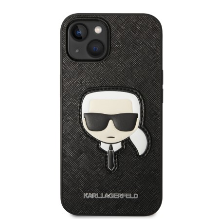 Husa pentru iPhone 14 Plus / iPhone 15 Plus - Karl Lagerfeld Saffiano (KLHCP14MSAPKHK) - Karls Head