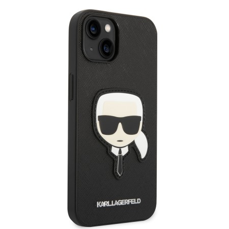 Husa pentru iPhone 14 Plus / iPhone 15 Plus - Karl Lagerfeld Saffiano (KLHCP14MSAPKHK) - Karls Head