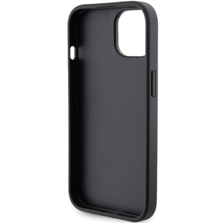 Husa pentru iPhone 15 Plus / iPhone 14 Plus - Karl Lagerfeld Saffiano Gripstand (KLHCP15MGSAKCPK) - KarlandChoupette Pins
