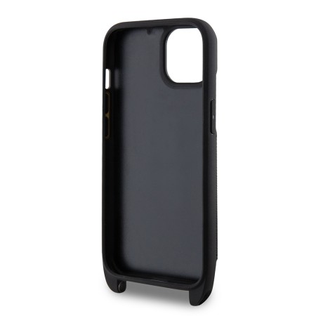 Husa pentru iPhone 15 / iPhone 14 / iPhone 13 - Karl Lagerfeld Saffiano Crossbody (KLHCP14SCSAKHPKK) - Monogram Ikonik
