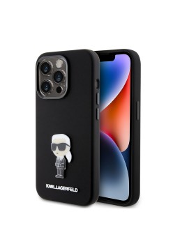 Husa pentru iPhone 15 Pro - Karl Lagerfeld Silicone (KLHCP15LSMHKNPK) - Ikonik