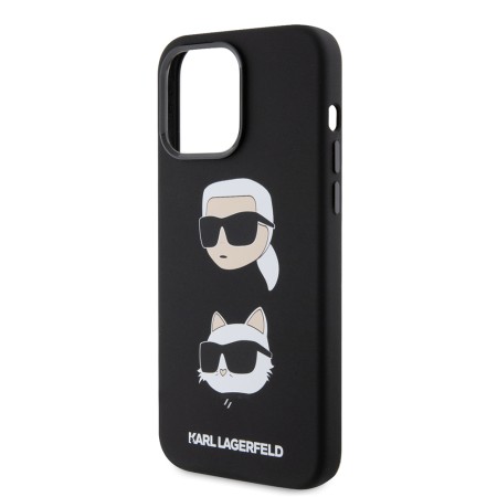 Husa pentru iPhone 15 Pro Max - Karl Lagerfeld Silicone (KLHCP15XSDHKCNK) - KarlandChoupette Head