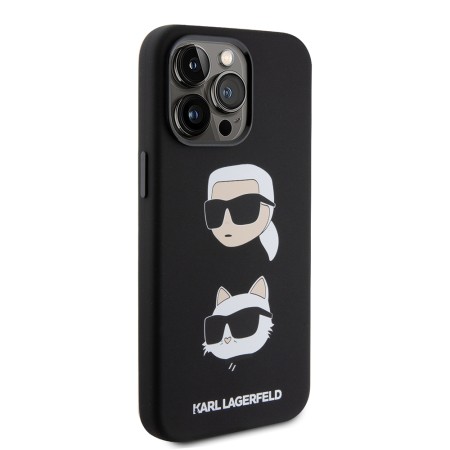 Husa pentru iPhone 15 Pro Max - Karl Lagerfeld Silicone (KLHCP15XSDHKCNK) - KarlandChoupette Head