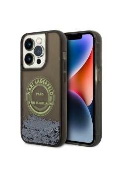 Husa pentru iPhone 14 Pro - Karl Lagerfeld Hardcase Liquid Glitter (KLHCP14LLCRSGRK) - RSG