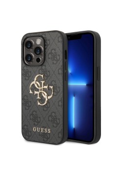 Husa pentru iPhone 15 Pro - Guess Hardcase 4G Big Metal Logo (GUHCP15L4GMGGR) - Grey