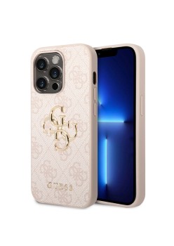 Husa pentru iPhone 15 Pro Max - Guess Hardcase 4G Big Metal Logo (GUHCP15X4GMGPI) - Pink