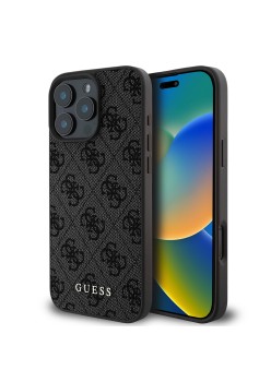 Husa pentru iPhone 16 Pro - Guess Hardcase 4G Classic (GUHCP16LG4GFGR) - Black