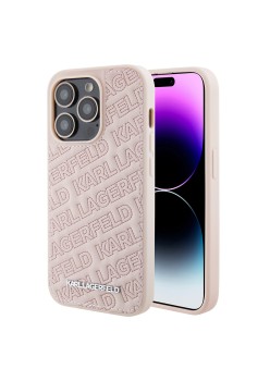 Husa pentru iPhone 15 Pro - Karl Lagerfeld Diagonal Quilted K Pattern (KLHCP15LPQKPMP) - Pink