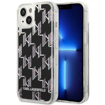 Husa pentru iPhone 15 Plus / iPhone 14 Plus - Karl Lagerfeld Hardcase Liquid Glitter (KLHCP14MLMNMK) - Monogram